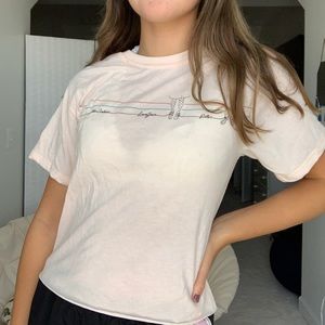 ~ tatbilb pink crop tee S